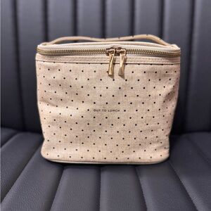 Kate Spade Beige Polka Dot Cosmetic Bag